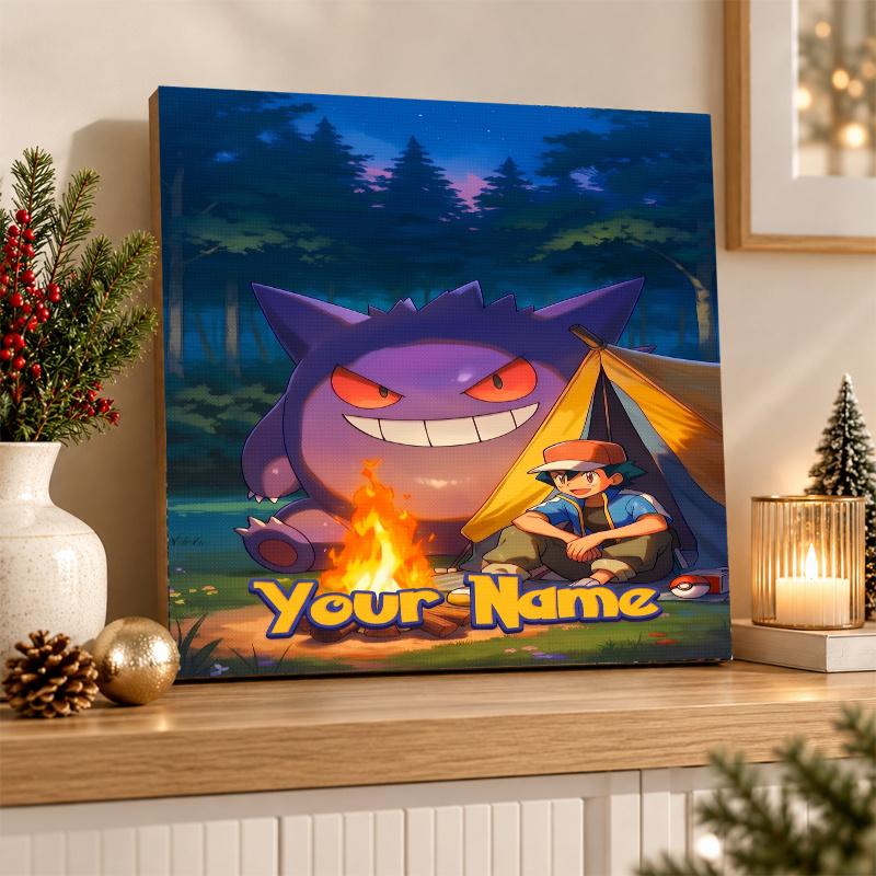 Gengar Custom Name Diamond Painting Personalized 5D Full Drill DIY Diamond Art Home Decor