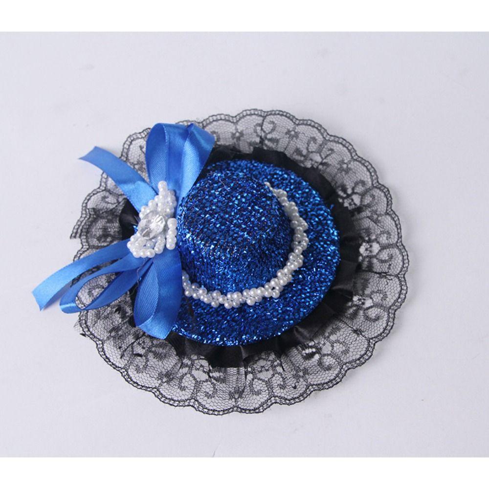 Sequin Pet Halloween Hat British Style Pet Decorative Hat Pet Accessories Cat Lace Hat  Pet Show
