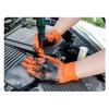 Heavy Duty Orange Nitrile Gloves Extra Thick Diamond Patterned Nitrile Gloves Industrial Disposable Gloves for Mechanic Safety