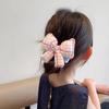 Hair Tie Dot Plaid Print Handcrafted Bow Flower Design Hair Rope Soft Fabric High Elasticity Pastoral Style Hair Band Hair Accessory