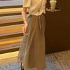 2026 Summer Women's Korean & French Loose Top Slimming Skirt Two-Piece Set