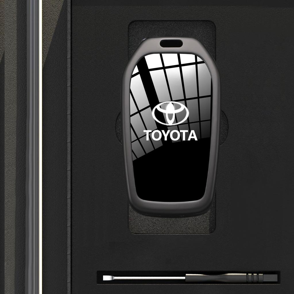 Black Transparent Key Fob Case Cover For Toyota Corolla Cross Yaris Sienna Venza Harrier Hilux Tundra Mirai Land Cruiser Alphard