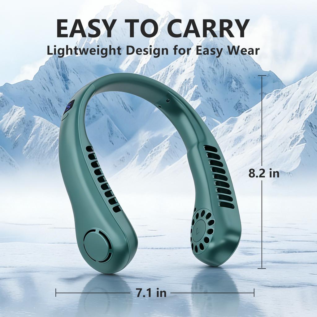 Selling Neck Fan Hot Lightweight Hands Free Headphone Design Air Outlets With 5 Speeds Adjustment Cooling Usb Mini Portable Fan