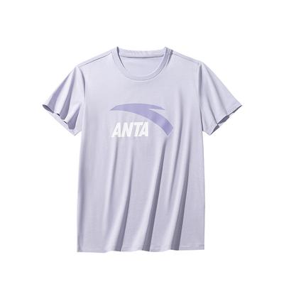 Comfortable Casual Simple Versatile Round Neck Pullover Short Sleeve T-Shirt Women T-Shirts Morning-Mist-Purple 962528115-3