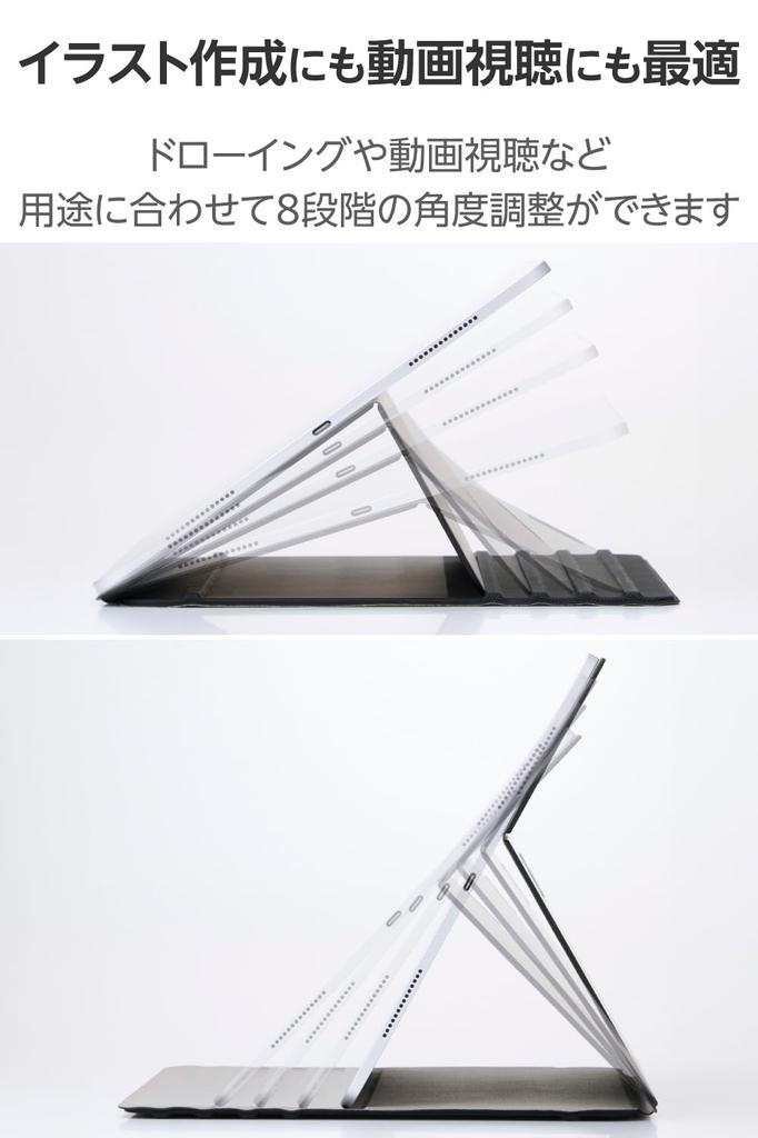 Elecom IPad Pro Klaff Myk Dvale 13-tommers (M4) Etui, Etui, Lær, Tegning, 7-vinkels innstilling, Støtte, Svart, TB-A25PLWVDBK