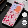Polka Dot Cherry Print Case For Samsung Z Flip 8 7 6 5 Luxury Plating Leather Skin Folding Phone Cover For Galaxy Z Flip8 Flip7 Flip6