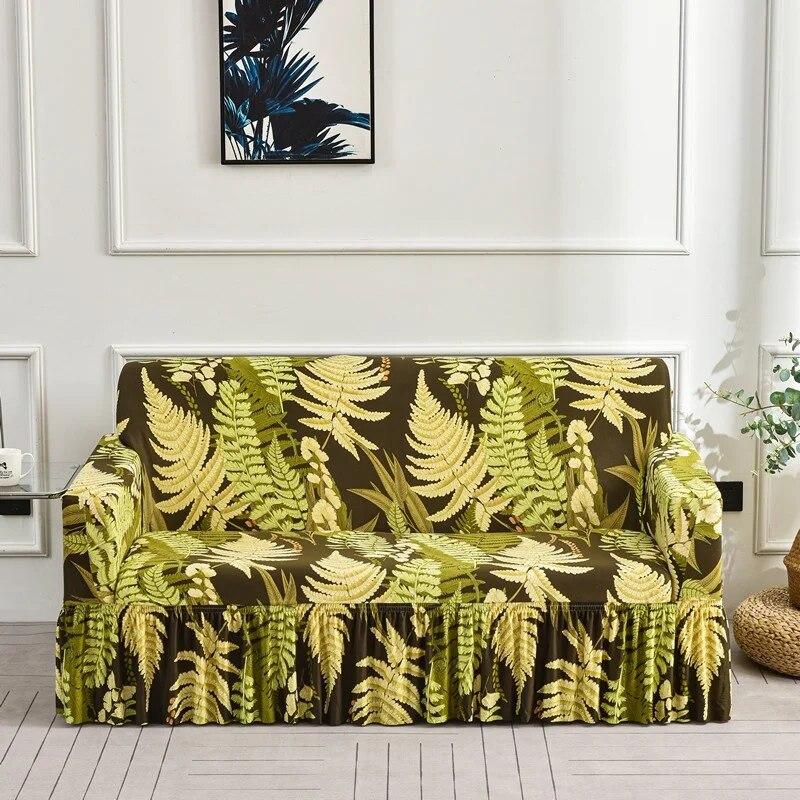 Elastyczna spódnica narzuty na sofy do salonu elastyczne narzuty na sofę funda sofa krzesło narzuta na sofę Home Decor duży rozmiar 350cm