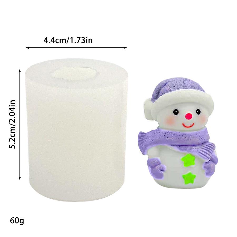 

Силиконовая форма «Снеговик» для рождественских поделок своими руками - Праздничные формы для свечей и гипса из смолы «Снеговик», Идеально подходят для праздничных украшений