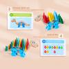 1 Set Interesting Pairing Shape Color Number Cognition Lightweight Dinosaurs Find Law Preschool Blocks Toy Kindergarten Toys