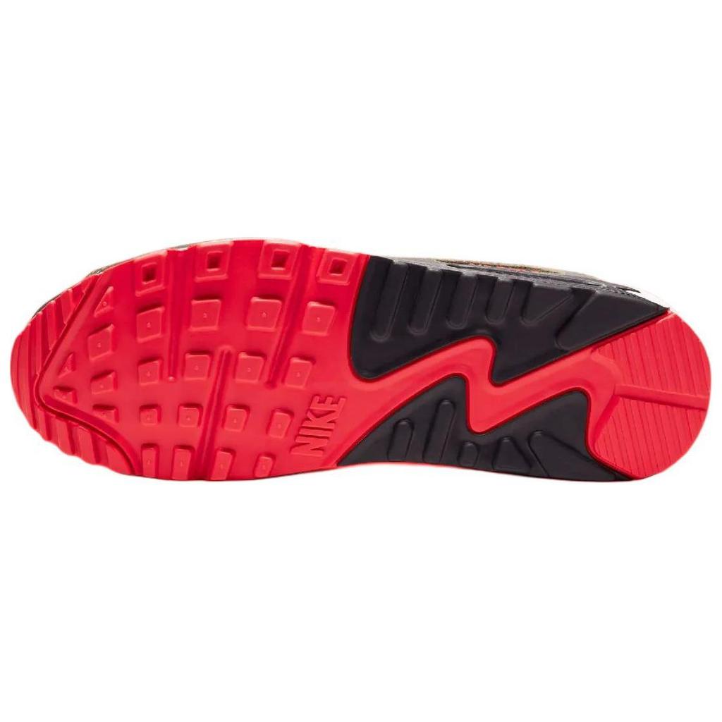 Nike Air Max 90 Reverse Duck Camo Soft Comfortable Low Top Running Shoes Unisex sneaker Black Red CW6024-600(2024)