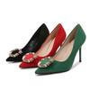 (sold out and removed from the shelves) Pointed fashion women's single shoes, red diamond jewelry large size high heels