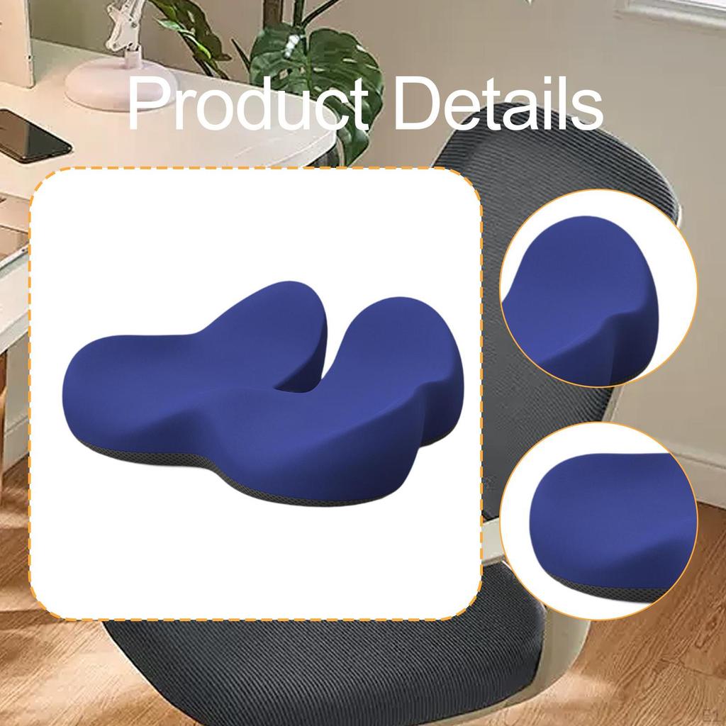 Seat Cushion Breathable Soft Memory Foam Chair for Home Dorm Balcony Blue