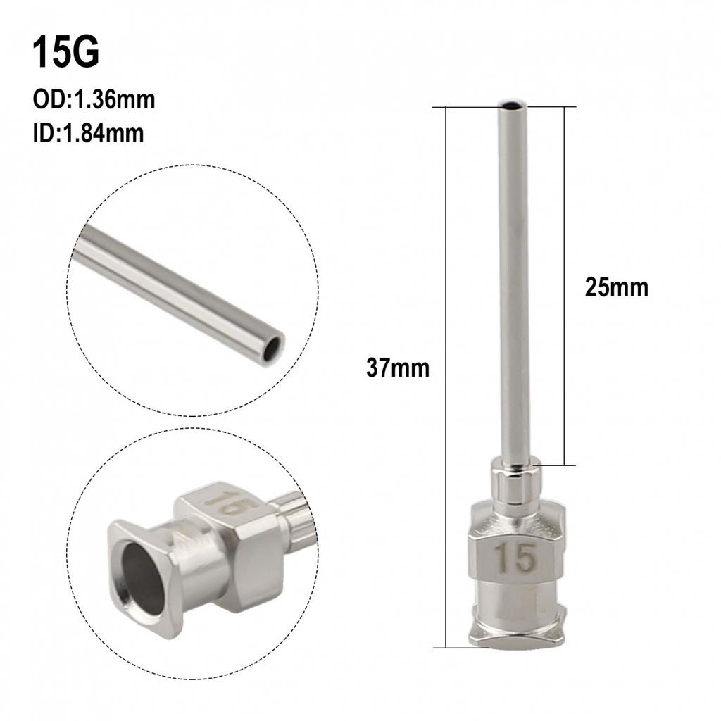 Dispensing Tool 25mm Stainless Steel Needle for Industrial Glue 1 Inch 8g 30g