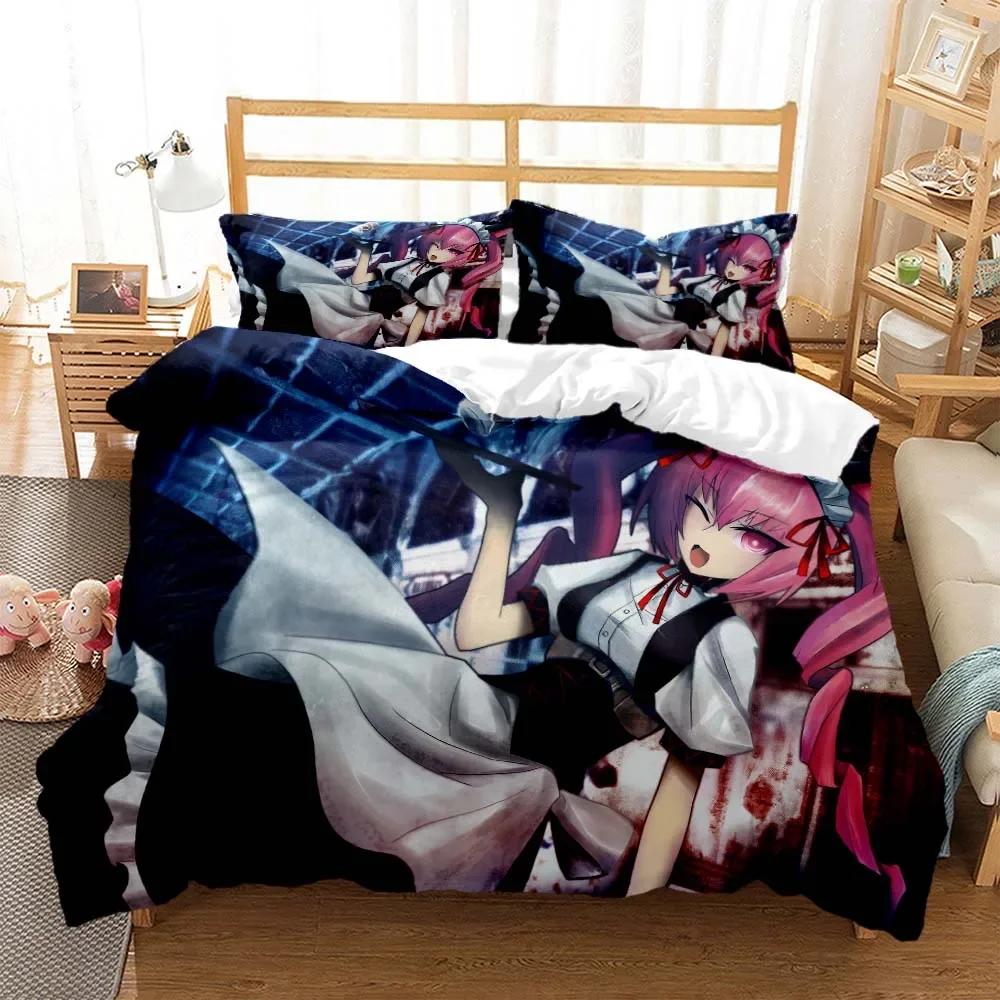 Steins; Gate Digital Printed Polyester Bedding Set for Boys and Girls Three Piece Comfortable Soft Couple Gift Bedding Set