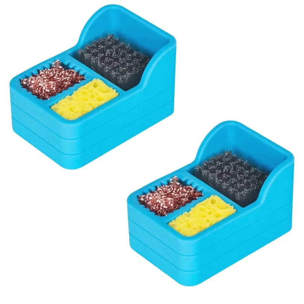 Cleaner Tool Soldering Iron Tips Cleaning BOX  Steel Brush Sponge Copper Wire 3 Clean Modes Welding Head Tin Slag Remove