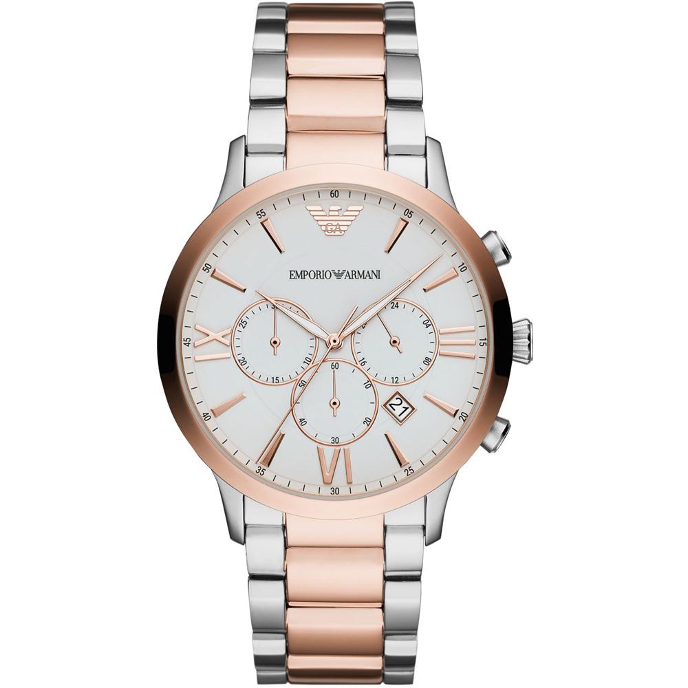 Emporio Armani Giovanni White Bicolor Rose Stainless Steel Men s Quartz Chronograph AR11209 белый
