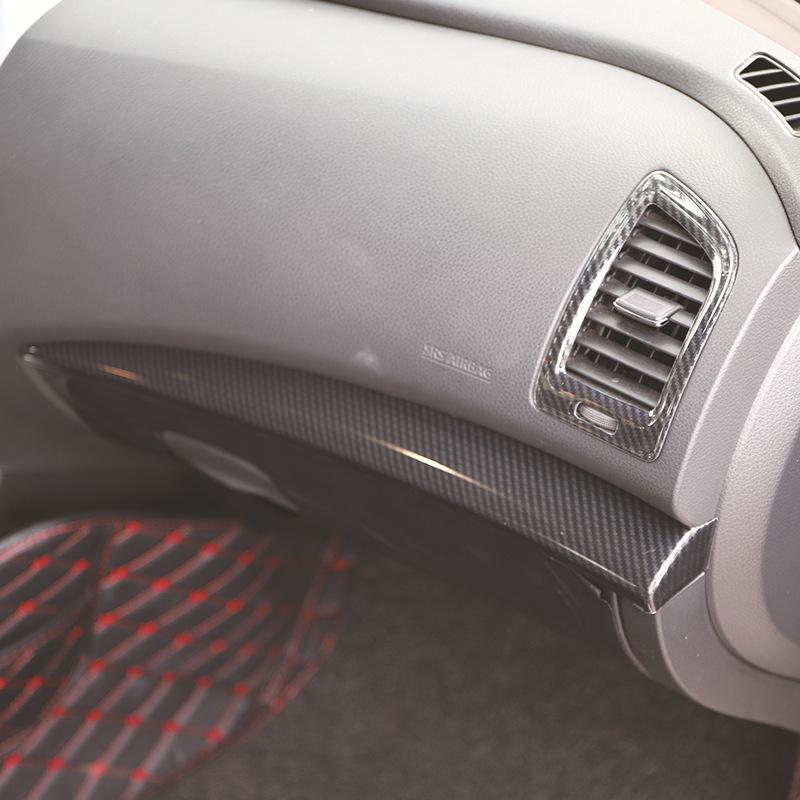 Teana 13-18 Peach Wood Carbon Fiber Center Console Handle Trim Sticker