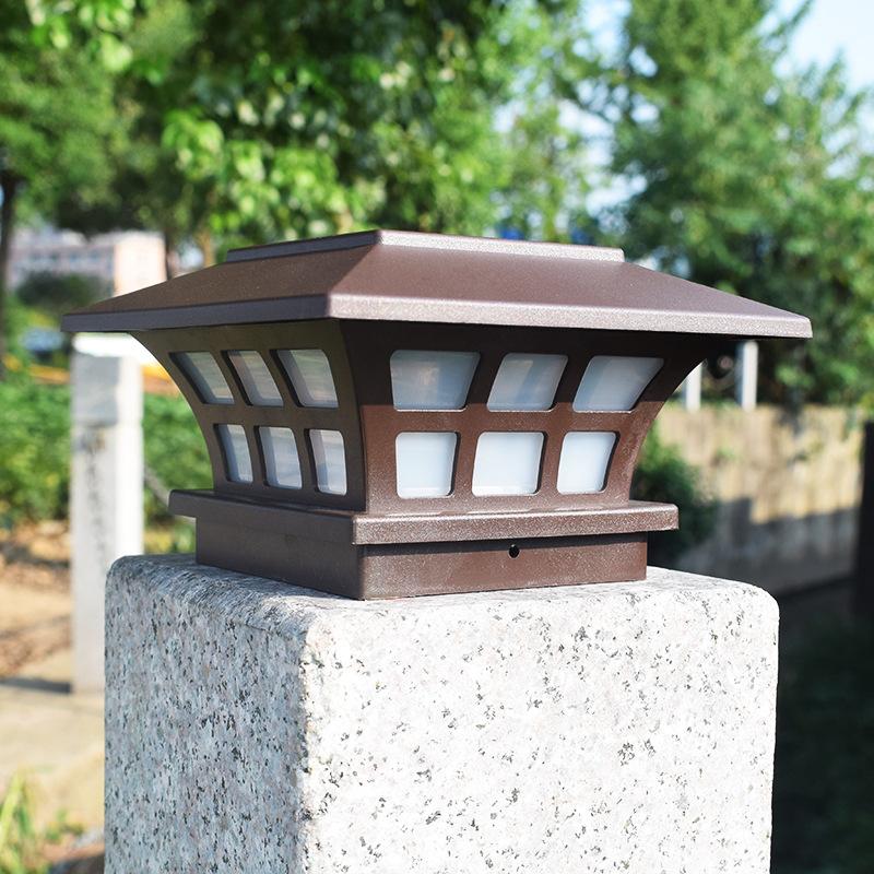 1Pc Solar Coffee Stigma Lamp Wall Lamp Garden Wall Lamp Waterproof Lamp Induction Led Lamp Outdoor
