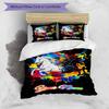 3PC Custom Name Colorful Horse Splash Art Bedding,soft and breathable,2D Flat Print,room decor.,Poster Three-piece set,Soccer Three-piece set,Art,Post