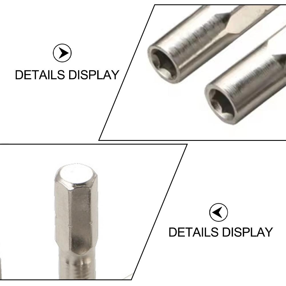 6pcs Bit Adapter 1/4" Hex To 4mm Socket Adapter Screwdriver Bit Holder For Hex Shank Electric Screwdriver Socket Tools