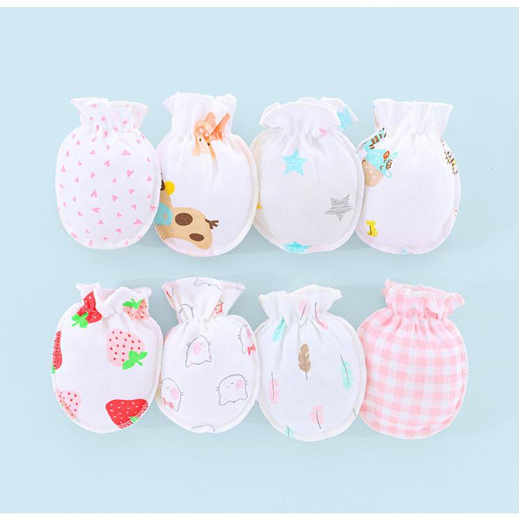Newborn Pure Cotton Anti-Scratch Mittens for Baby - Spring & Autumn Use