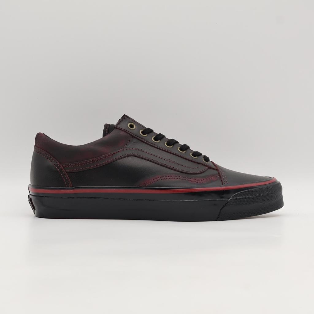VN000EDAKRK Vans Premium Old Skool Leather Dark Red Black Tania Cruz (Men's)