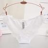 Ladies' Sexy Seamless Briefs Hollow Lace Low Waist Triangle Panties Ruffled Edges Bow Underwear