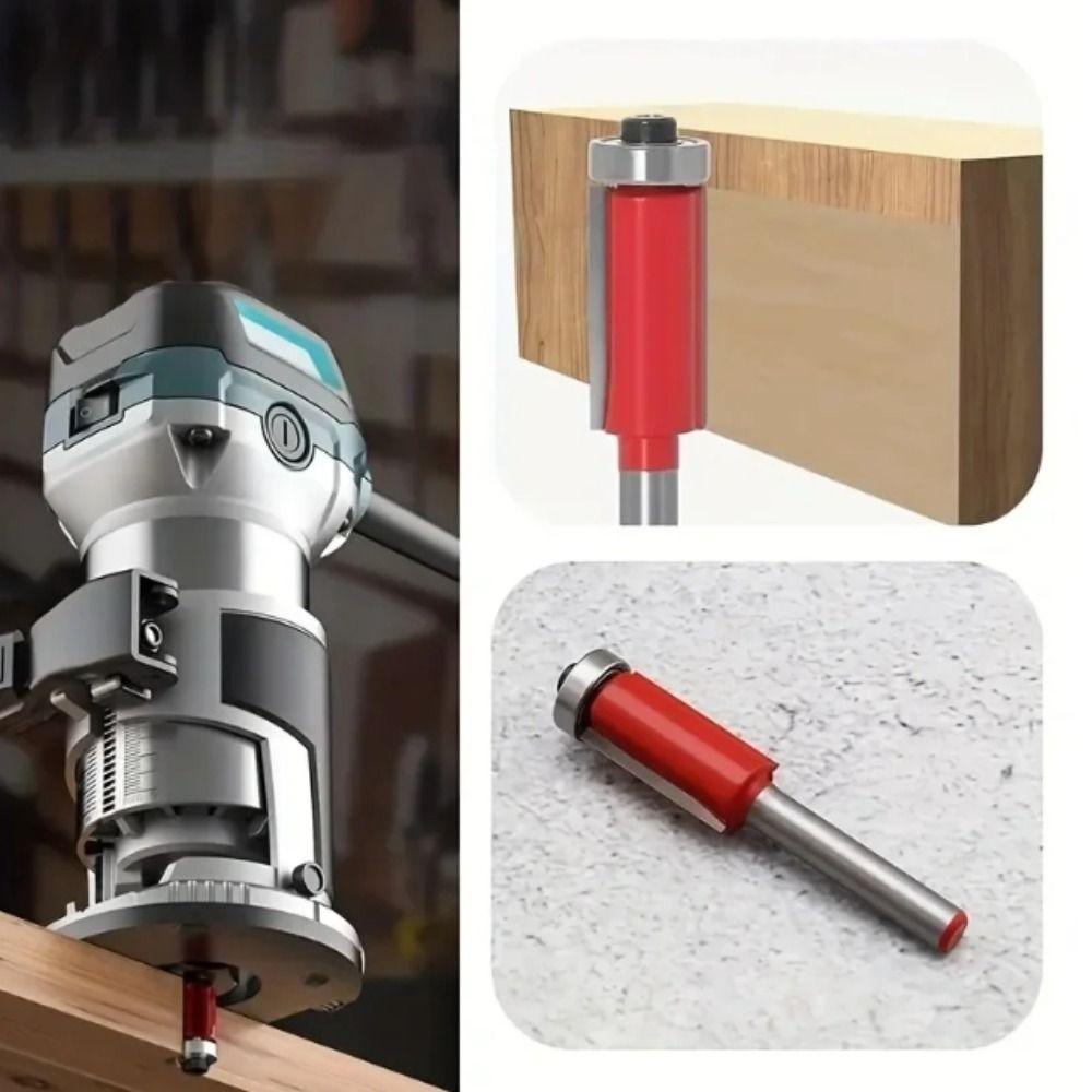 6mm Shank Carbide Router Bit Double Edge Carving Cutter Multi-Size Flush Trim Router Bit  Detailing