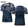 Summer Men's Compression T-Shirt Tops Harajuku Skull Streetwear Running Sports Gym Men's Clothing