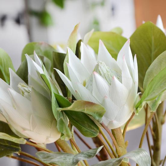 1Pc King Protea Artificial Flower Fake Plant DIY Wedding Bouquet Party Decor