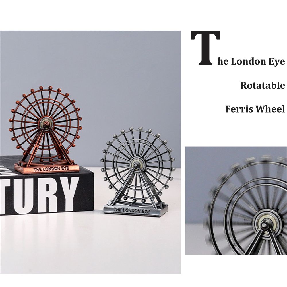 Gift Retro Creative Handicraft Rotatable Ferris Wheel Model London Eye Ornament Art Figurine