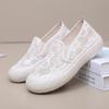 Thick-soled Old Beijing Women's Summer Cloth Shoes Breathable Lace Mesh Single Shoes Fashionable Casual Versatile One-pedal Student Shoes