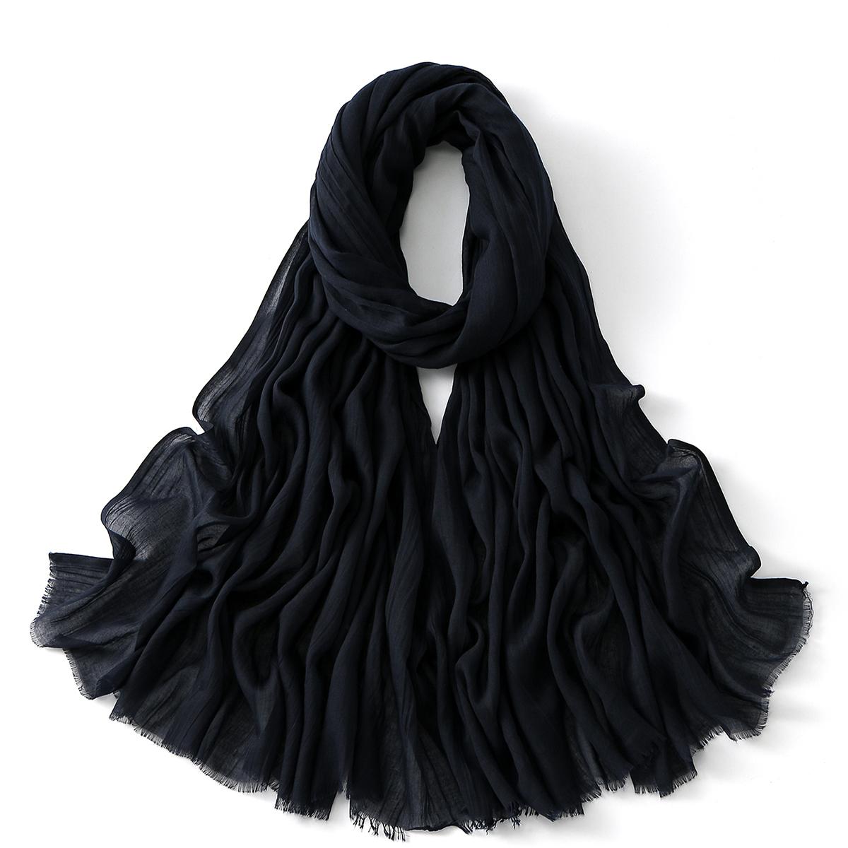 

Modal Cotton Rayon Hijab Scarf Long Muslim Shawl Plain Soft Turban Tie Headscarf Wraps For Women Islam Headband 180*95CM