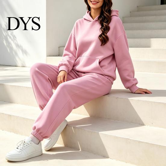 Gym Workout Clothing Women's Two Piece Tracksuit Set, Long Sleeve Hoodie & High Waisted Soft Set Joggers Sweatpants, Casual Sportswear Matching Outfit