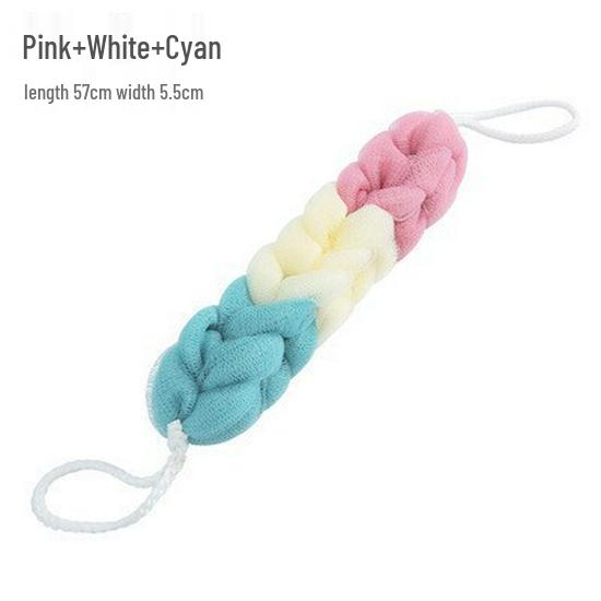 Two-Color Bath Loofah - Durable, Cute Shower Ball for Adults and Young Girls, Back Scrubber Bath Flower.