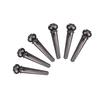 6Pcs Set Durable Brass Guitar Bridge Pins for Folk Guitars Replacement Parts(Black)