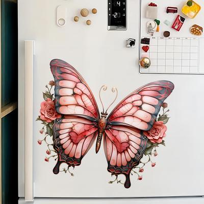 Butterfly Wall Stickers Removable Decals for Bathroom Kitchen Tiles Refrigerator Cabinet Peel and Stick Home Decor Toilet Stickers