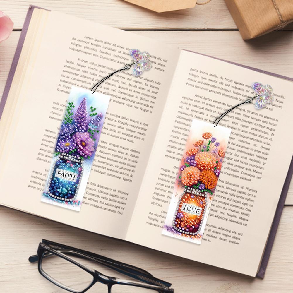 3Pcs Special Shape Flowers Castle Diamond Painting Bookmark Diamond Bookmark Art Projects Diamond Painting Bookmark Making Kit