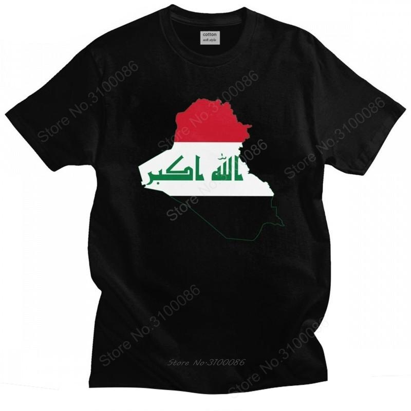 Iraqi Iraq Flag Map Unisexs T Shirt Cotton Tee Tops Round Neck Shortsleeve Fashion Tshirt Clothing Casual Basic Tshirts