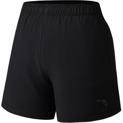 Running Series Solid Color Mid Waist Breathable Versatile Straight Leg Sports Shorts Women Shorts Black 162535504-1