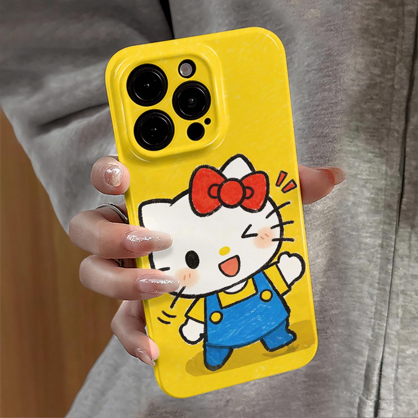 

Playful Cartoon Cat Phone Case for iPhone 14/15/16/17 Pro Max - Creative, Protective Cover iPhone 15
