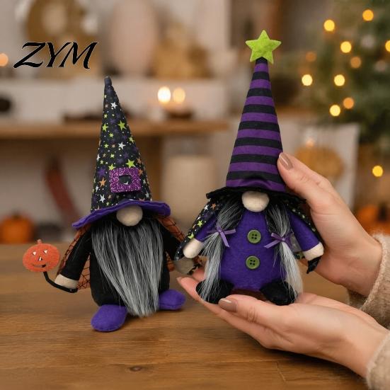 Hand Sewn Holiday Collectibles Halloween Gnome Decoration, Witch Swedish Tomte Ornament, Plush Tiered Tray Seasonal Displays Scandinavian Elf