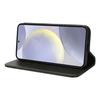 For Samsung Galaxy S25+ Case PU Leather Calf Textured Magnetic Closing Smart Phone Cover