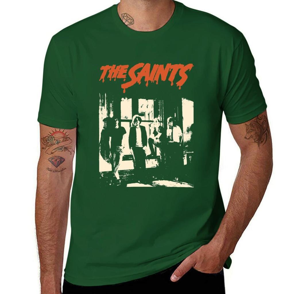 The Saints Punk Rock T-Shirt Boys Animal Print Aesthetic Clothing Quick-drying Boys Whites Mens Graphic T-shirts Hip Hop