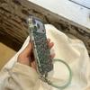 Mint Green Leopard Print Phone Case For iPhone 17 Pro 16 15 14 Pro Max with Wrist Strap Shockproof 16 17 15pro Protective Cover