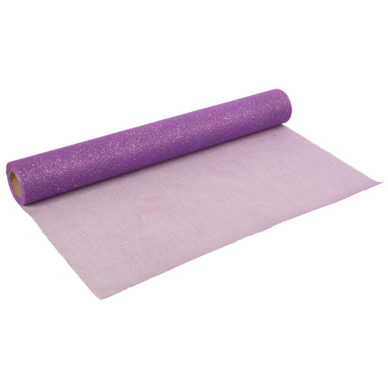 Sparkly purple mesh tulle organza