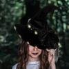 Halloween Wizard Hat Light Up Witch Hat Witch Caps Wizard Costume Accessories for Masquerades Party Decor Cosplay Props