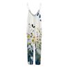 Women's Printed Jumpsuit Casual Loose Adjustable Suspender Jumpsuit
