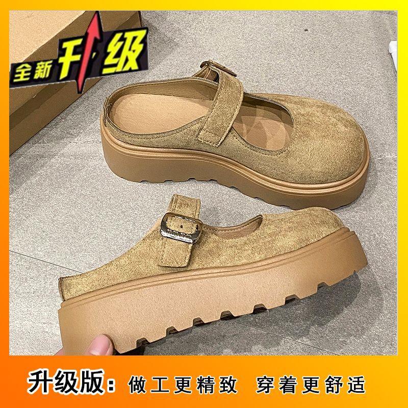

Fairy wind outer wear thick-soled heightened one-and-a-half slippers female summer new retro small Birkenstocks 40