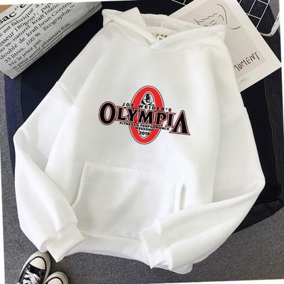 OLYMPIA Bedruckte Fitnessstudios Harajuku Lustiger Damen-Hoodie Kleidung Herren Damenmode Hoodies Übergroßes Sport-Sweatshirt Kapuzenpullover Unisex